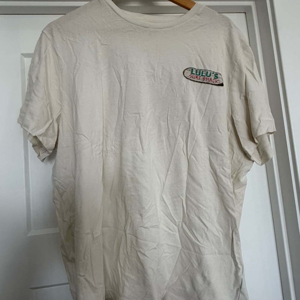 J. Crew Cream Short-Sleeve Logo Tee